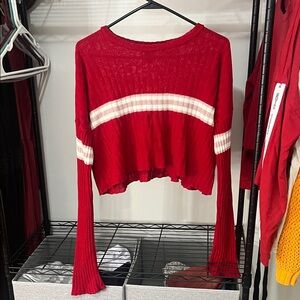 Rue21 Red and White Women's Sweater
